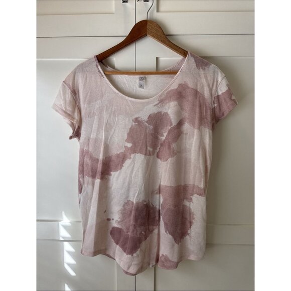 Alternative Pink Watercolor Round Neck Short Sleeve T-Shirt Modal Blend Soft Med - Picture 1 of 9
